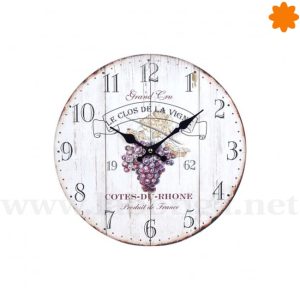 Reloj para colgar en la pared: Temática vino «Le Clos de la Vigne»