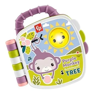 Fisher-Price Libro de Cuentos Musical Monito Morado Juguete JFN09