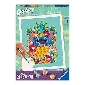 Ravensburger CreArt Serie C Disney Stitch Pintar por Números Kit con Marco 23933