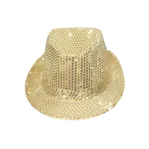Sombrero Complemento Disfraz Fashion Oro Guirca 13572