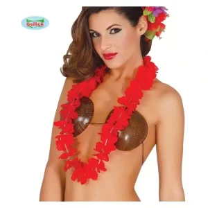 Collar Hawaiano clásico rojo tamaño único 17701 GUIRCA