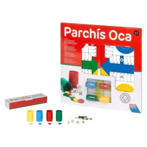 Tablero juego mesa Parchís y Oca con accesorios 40x40cm Falomir 27915