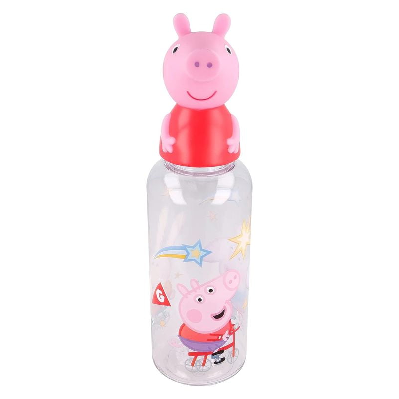 Botella agua reutilizable Peppa Pig con tapón 3D 560ml