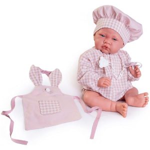 Muñeca juguete Antonio Juan recién nacida cocinera con delantal para ti 33350