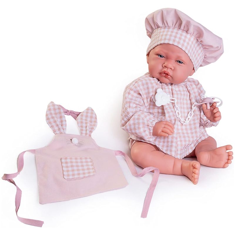 Muñeca juguete Antonio Juan recién nacida cocinera con delantal para ti 33350