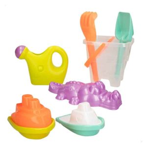 Set playa cubo palas regadera 7 piezas Color Beach 45919 COLOR BABY