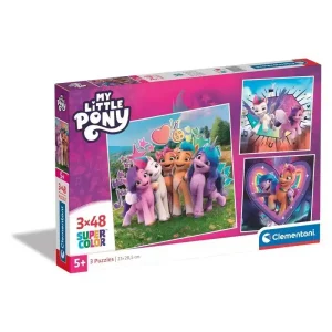 Puzzles My Little Pony 3×48 Piezas Supercolor Clementoni 25322