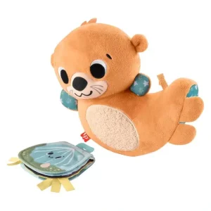 Peluche sensorial Nutria 2 en 1 balancea y tintinea con libro blandito HXG96