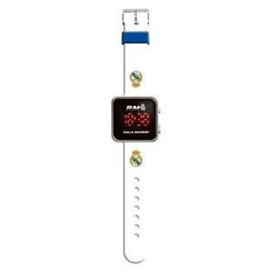 Reloj LED del Real Madrid con correa blanca y azul RM00016 KIDS EUROS