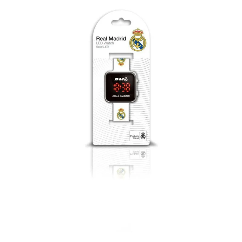 Reloj LED del Real Madrid con correa blanca y azul RM00016 KIDS EUROS - Imagen 2