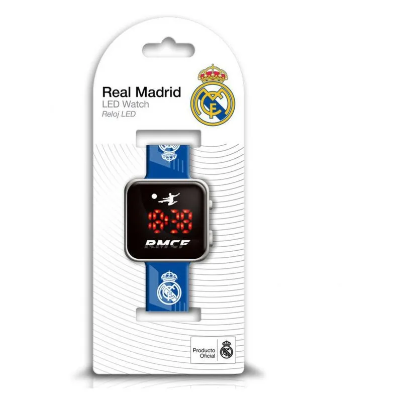 Reloj LED Real Madrid correa azul con escudo en blanco RM00017 KIDS EUROS - Imagen 2
