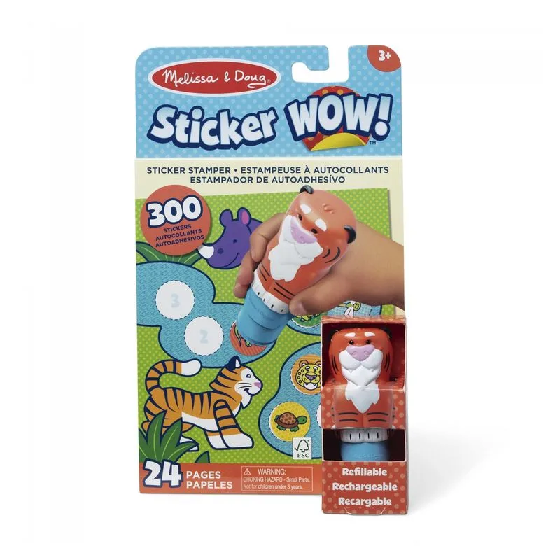 Sticker Wow Tigre Estampador autoadhesivo recargable 32014s50948 MELISS