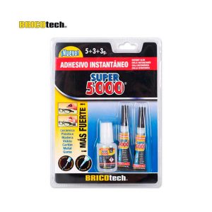 Adhesivo instantáneo super 5000 5+3+3g Bricotech