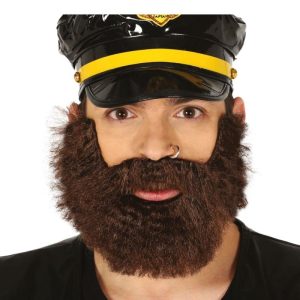 Barba tupida castaña Guirca longitud larga 11559