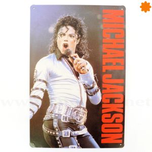 Cartel metalizado Michael Jackson – ¡El Gran Rey del Pop!