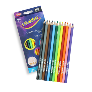 Lapices De Colores Vividel Con 12 Piezas  4 Mm