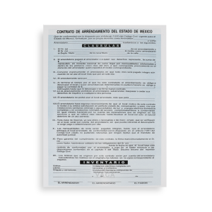 Block Contrato De Arrendamiento Del Estado De Mexico