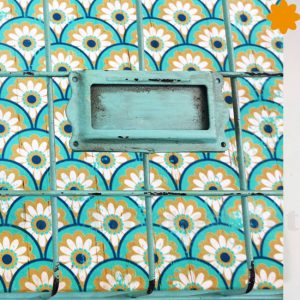 Organizador de llaves para el recibidor color azul