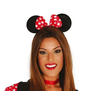 Diadema de ratoncita roja con lunares blancos 16574 GUIRCA