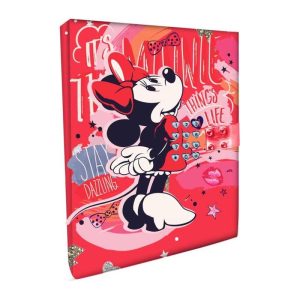 Diario Secreto Minnie con código y sonidos en color rojo de Disney