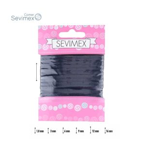 Cintas elásticas en color negro Sevimex distintos tamaños