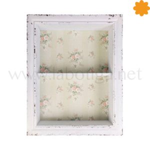 Estantería Vintage en madera decapada con dos estantes