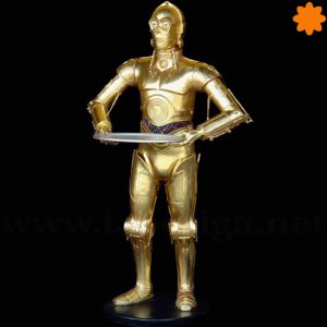 Figura camarero con bandeja de C3PO de la saga Star Wars