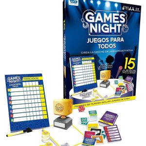 Juego de mesa Games Night con 15 juegos diferentes marcador y trofeo