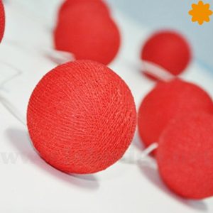 Llamativa guirnalda de bolas luminiscentes rojas «La Pasión»