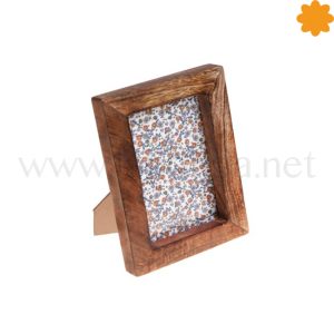 Marco de fotos estilo rústico color madera natural