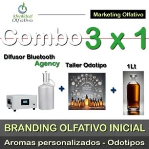 Combo Agency Marketing Olfativo + Difusor de Aromas Agency 2000m Bluetooth + 1Lt con tu Odotipo
