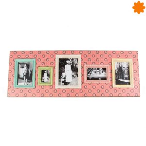 Multi marco de fotos con 5 apartados para colgar en la pared
