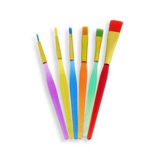 6 Pincel Mediano Cerdas En Plano Angulo Dibujo Brochas Vaga