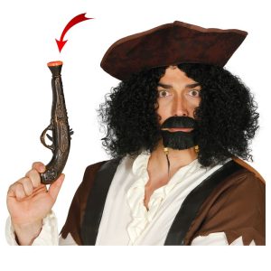 Pistola de pirata de juguete color bronce de 28 cm Guirca 18353