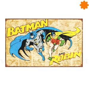 Placa de Batman y Robin para fanáticos de los cómics