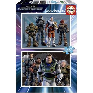 Puzzle infantil doble 100 piezas con Buzz y amigos de Disney Lightyear