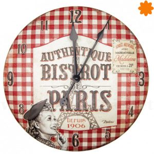 Reloj de pared de estilo retro de la colección Bistrot de Paris