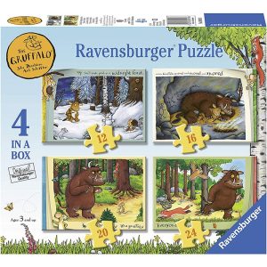 Puzzle infantil progresivo 4 en 1 de 12 a 24 piezas de The Gruffalo